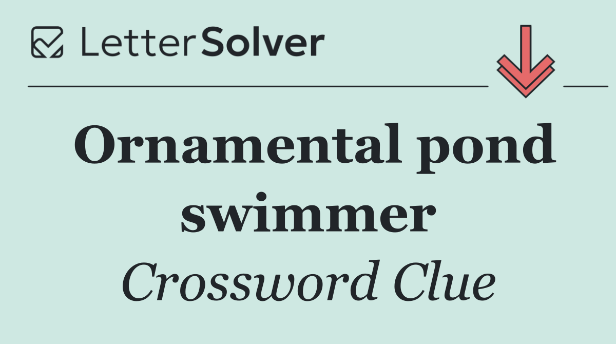 Ornamental pond swimmer