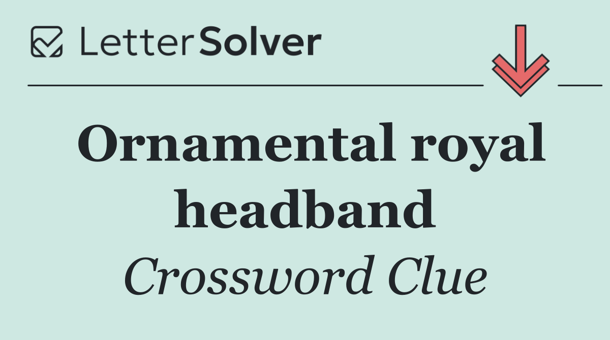 Ornamental royal headband