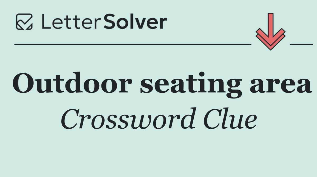 Outdoor seating area