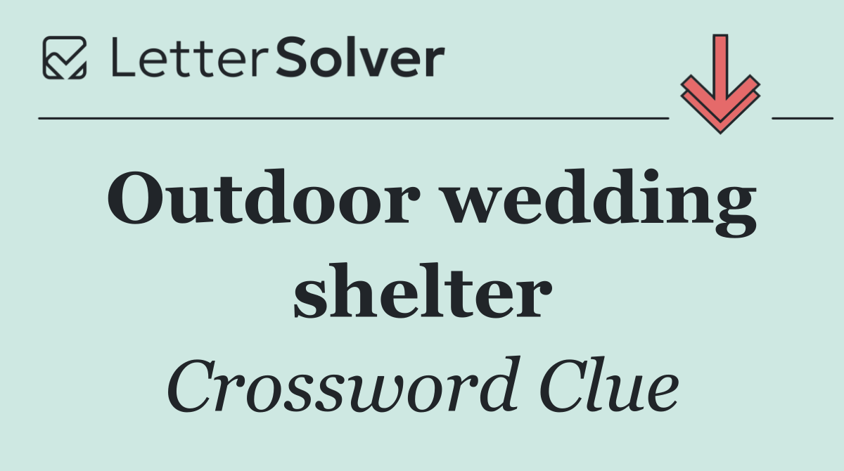 Outdoor wedding shelter