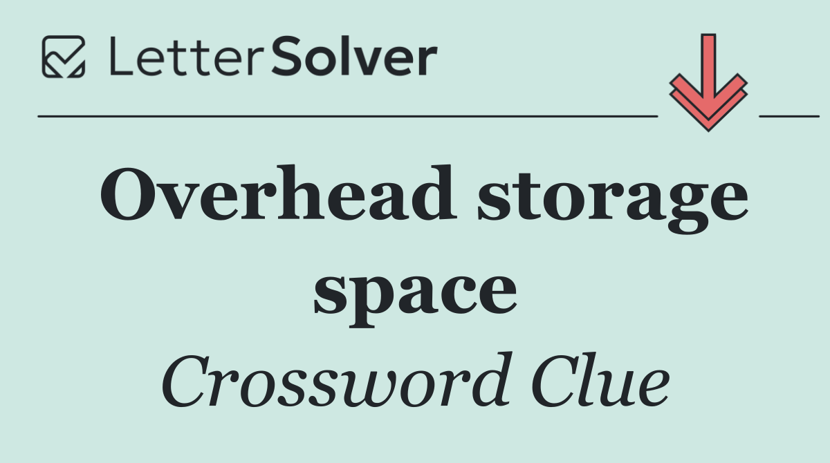 Overhead storage space