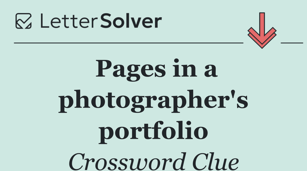 Pages in a photographer's portfolio