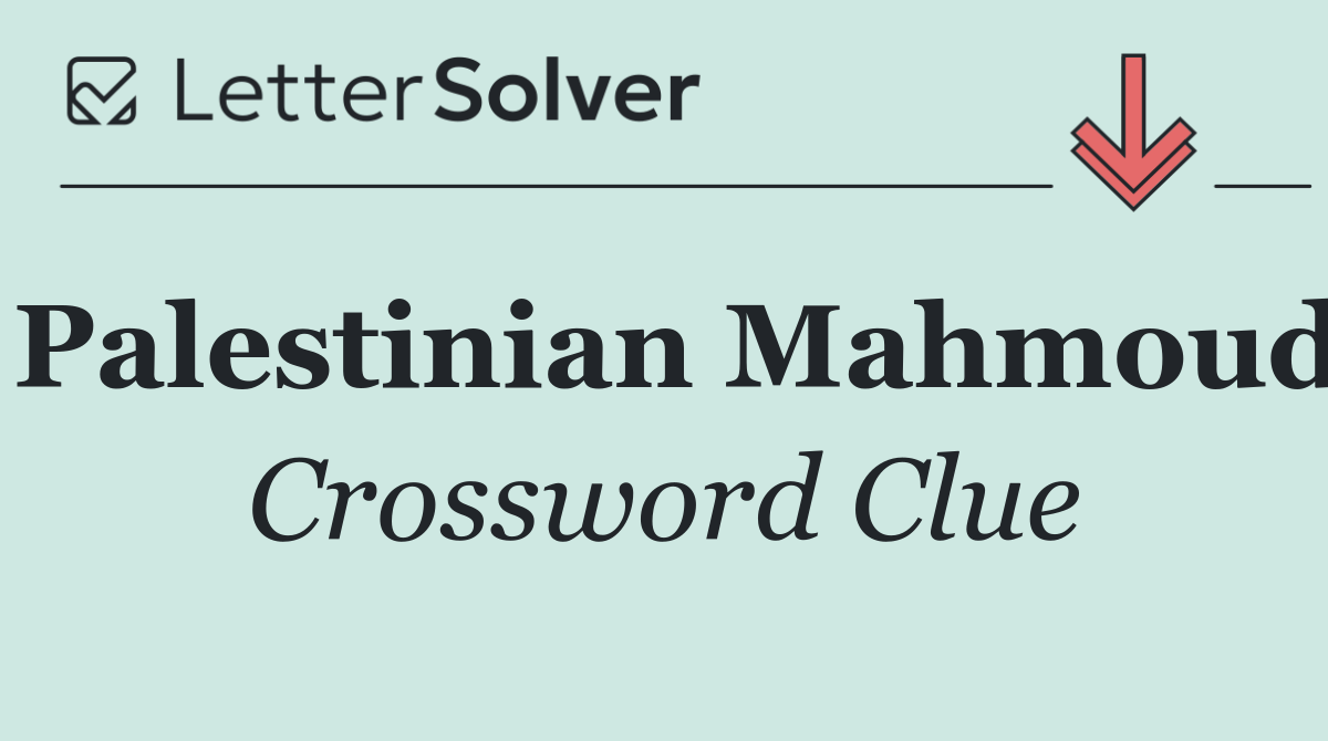 Palestinian Mahmoud