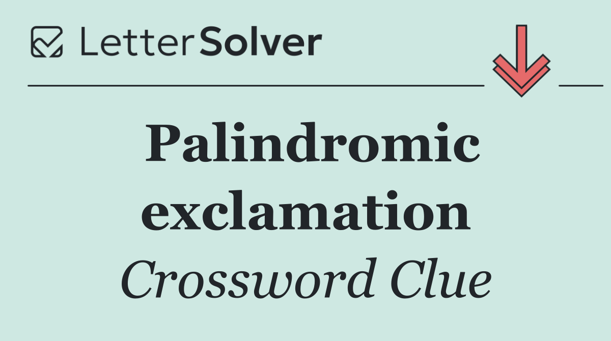 Palindromic exclamation