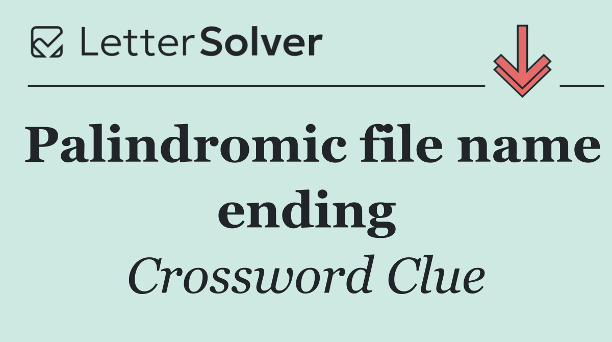 Palindromic file name ending