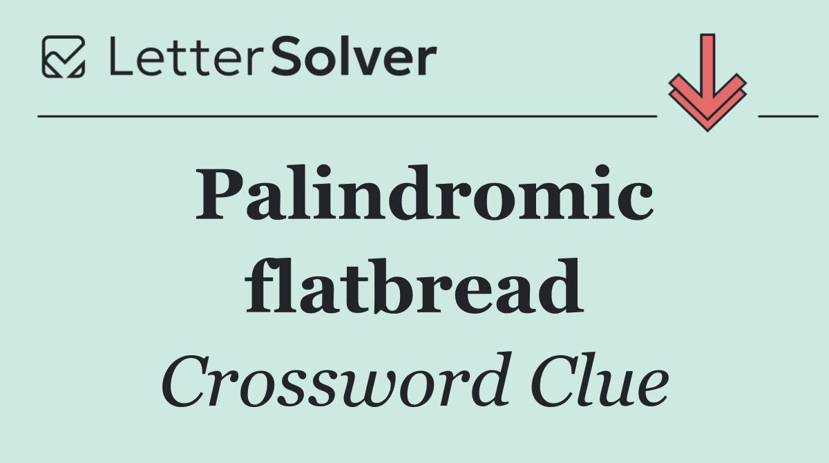 Palindromic flatbread