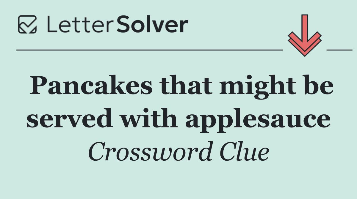 Pancakes that might be served with applesauce