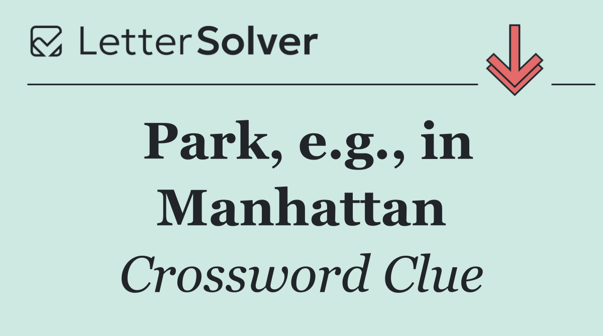 Park, e.g., in Manhattan