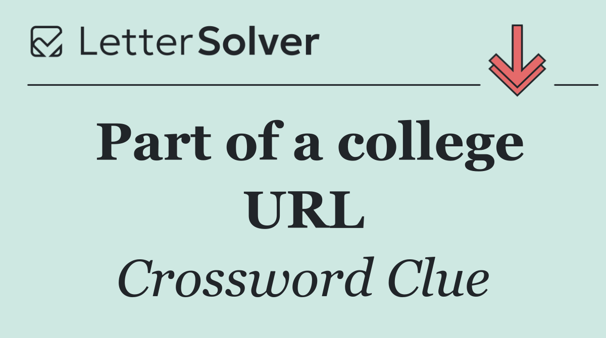 Part of a college URL