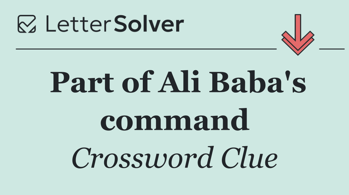 Part of Ali Baba's command