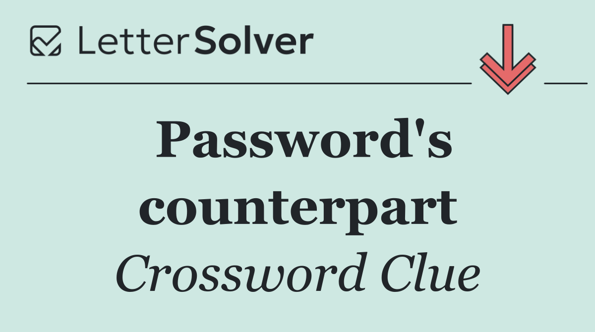 Password's counterpart