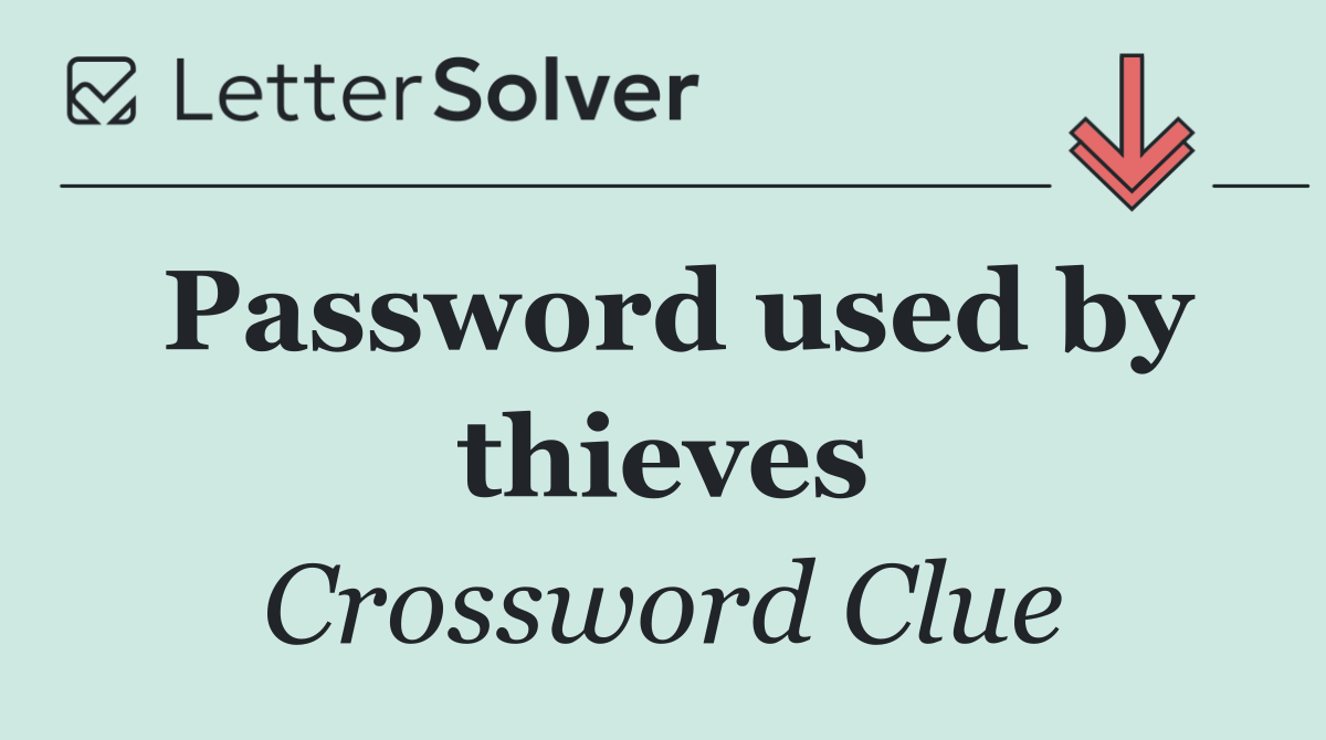 Password used by thieves