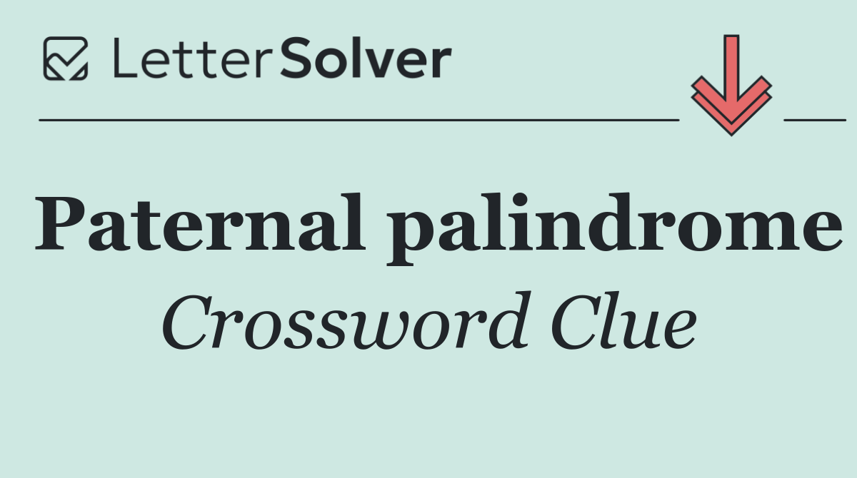 Paternal palindrome