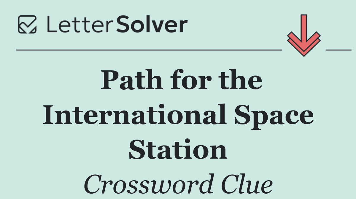 Path for the International Space Station