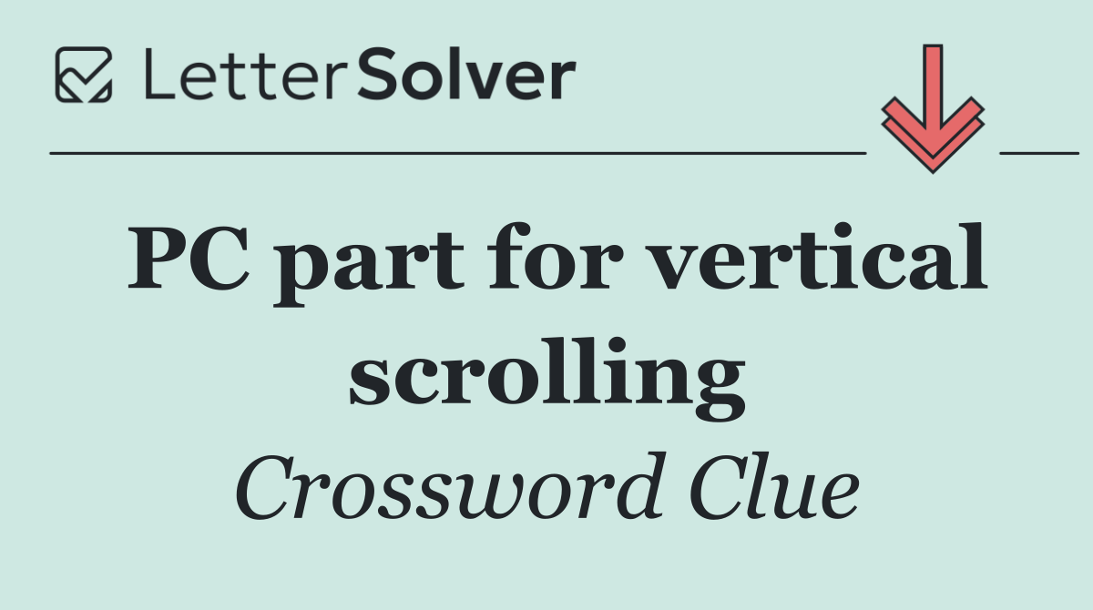 PC part for vertical scrolling