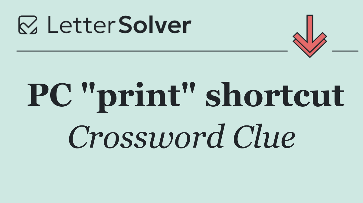 PC "print" shortcut