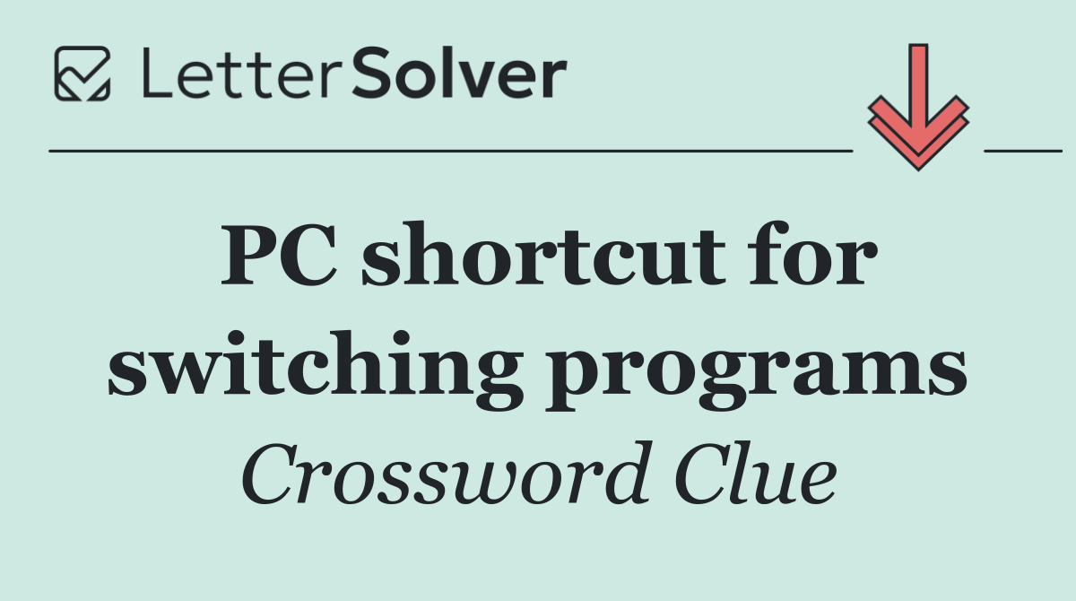 PC shortcut for switching programs