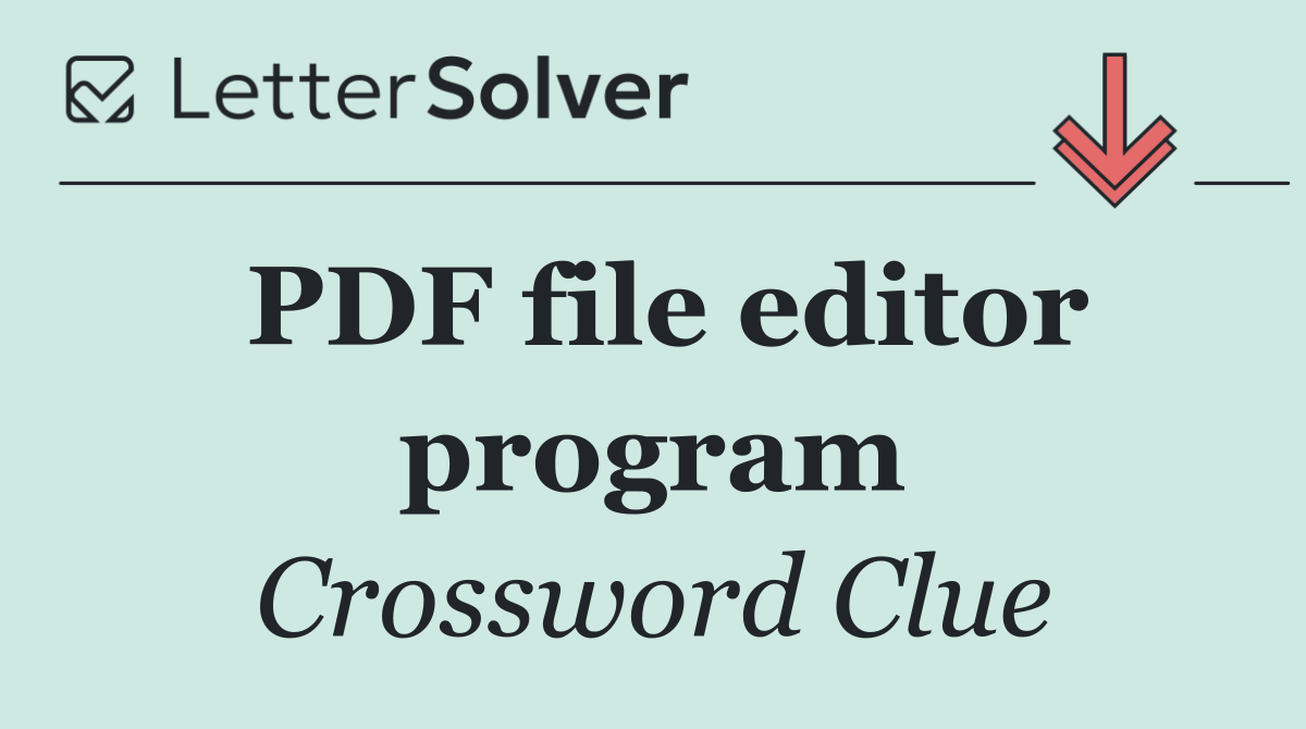PDF file editor program