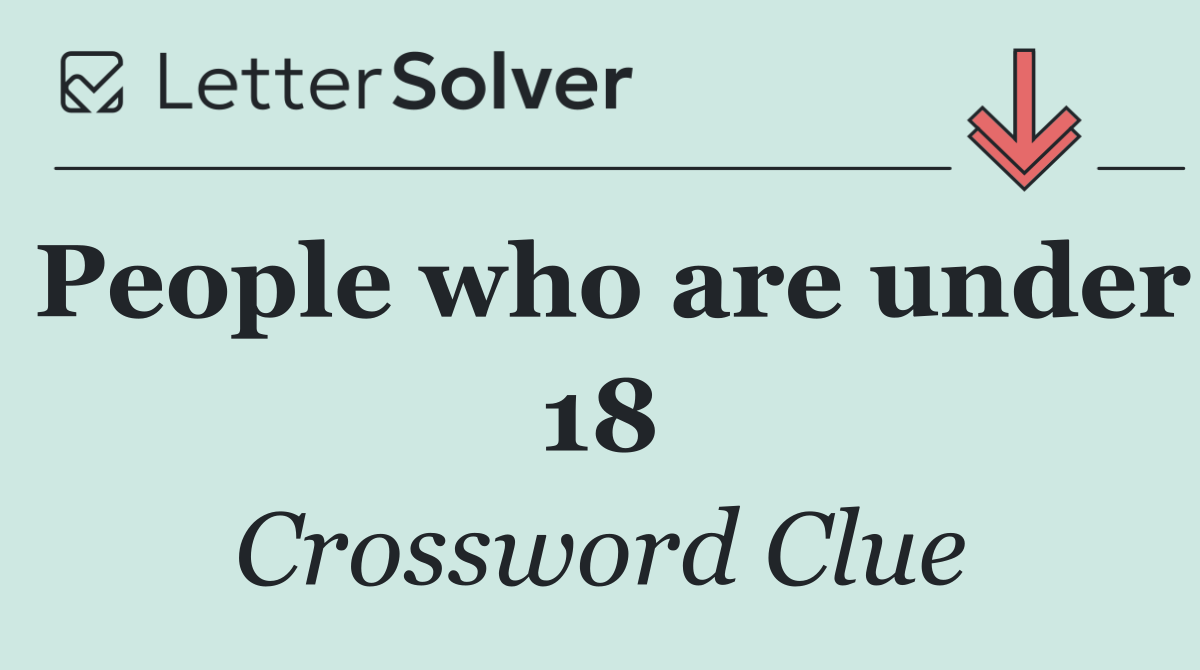 People who are under 18