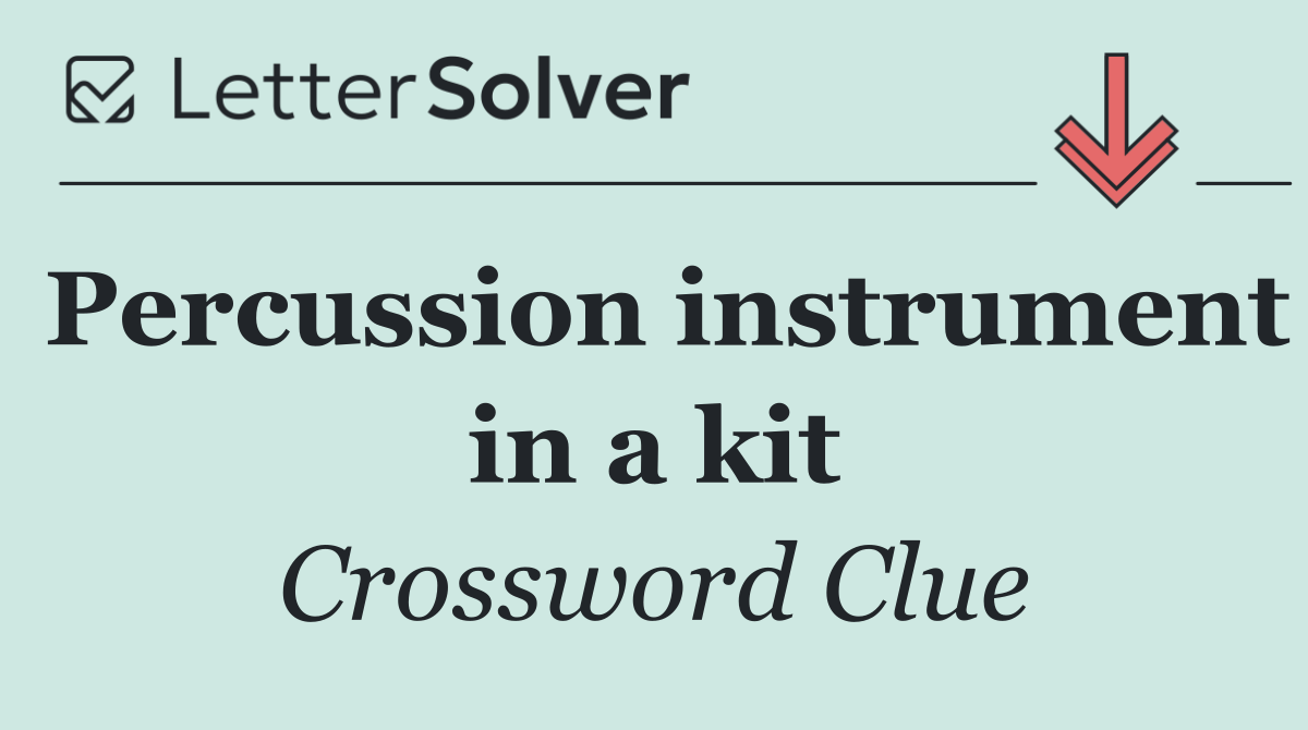 Percussion instrument in a kit