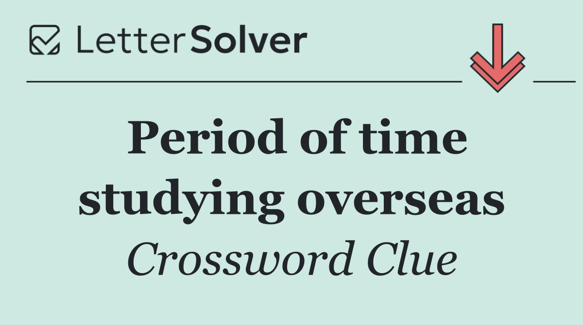 Period of time studying overseas