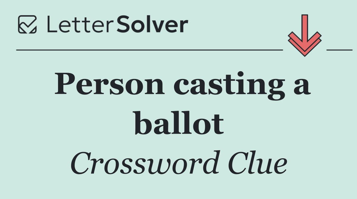 Person casting a ballot