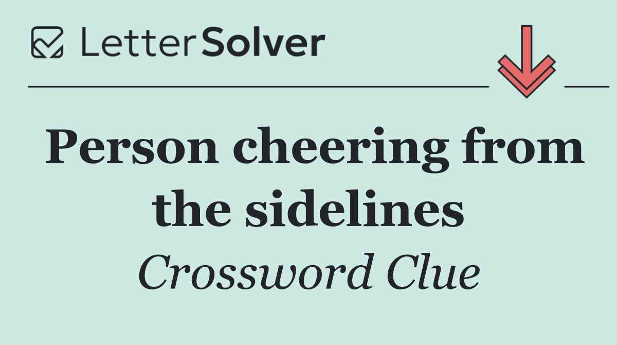 Person cheering from the sidelines