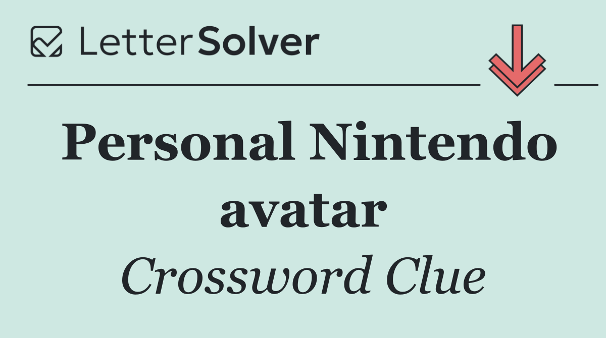 Personal Nintendo avatar
