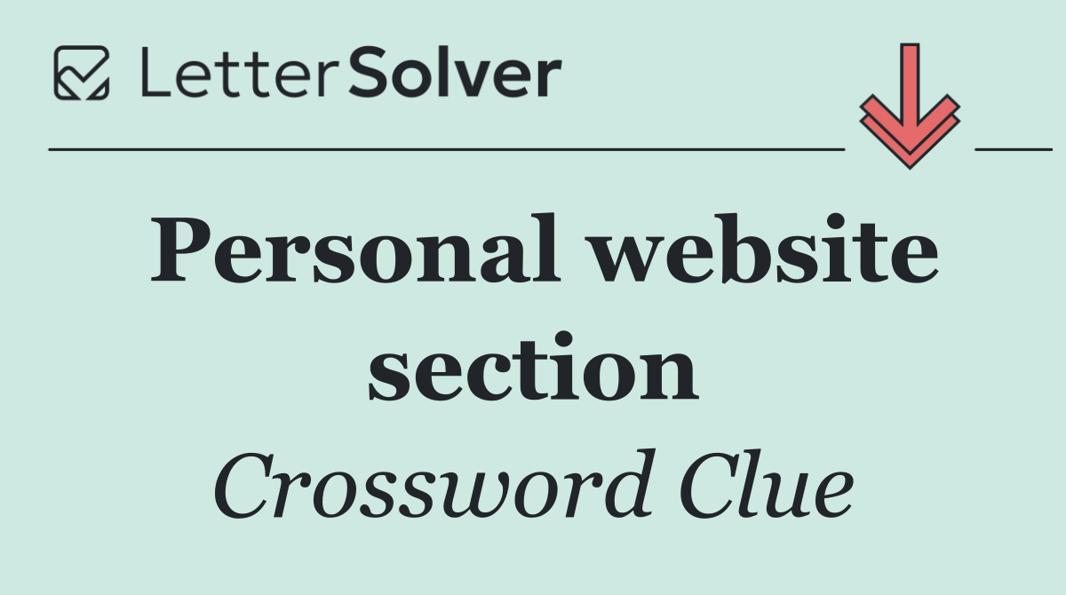 Personal website section