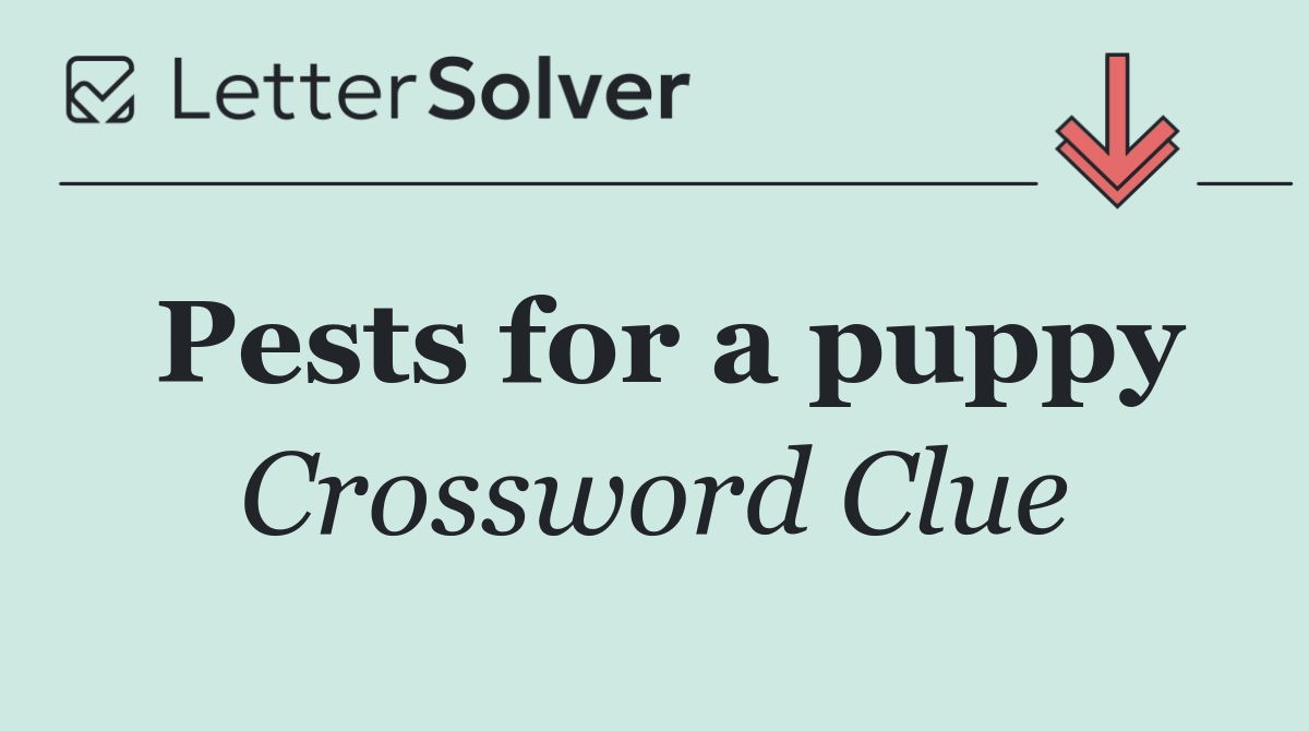 Pests for a puppy