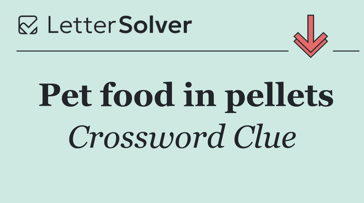 Pet food in pellets