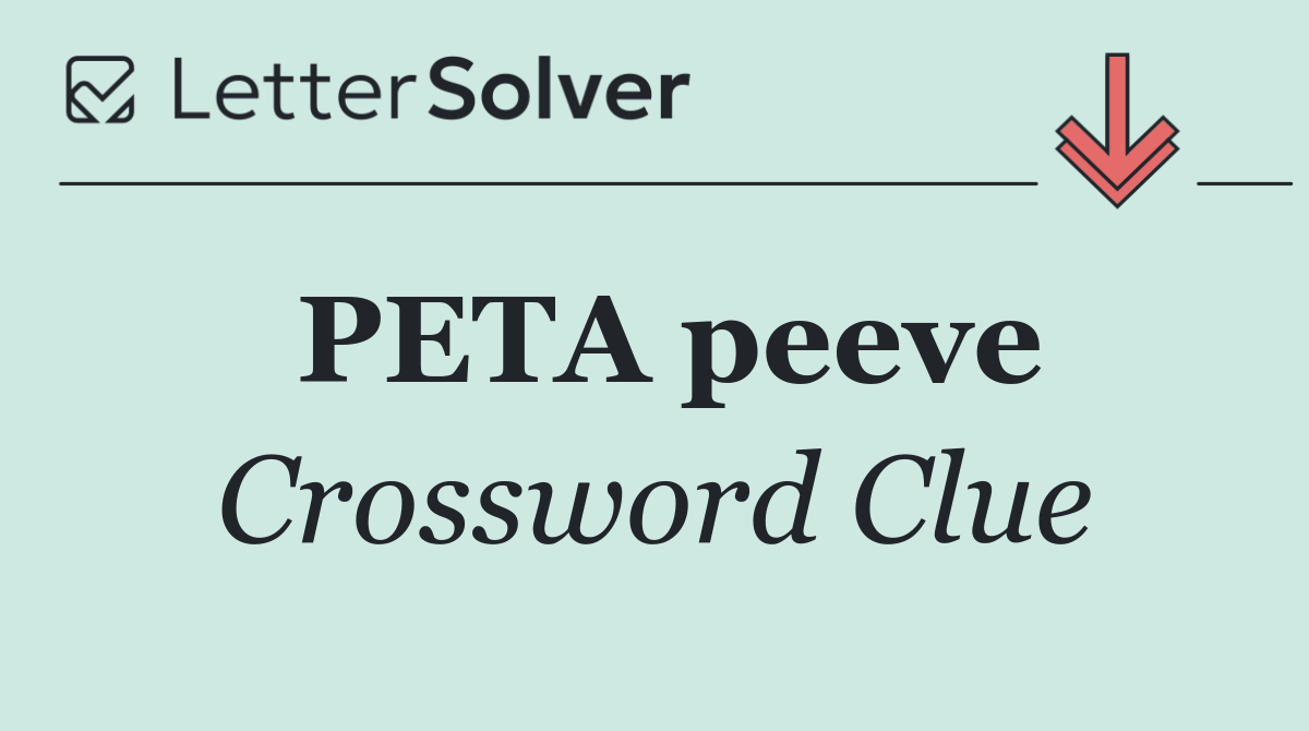 PETA peeve