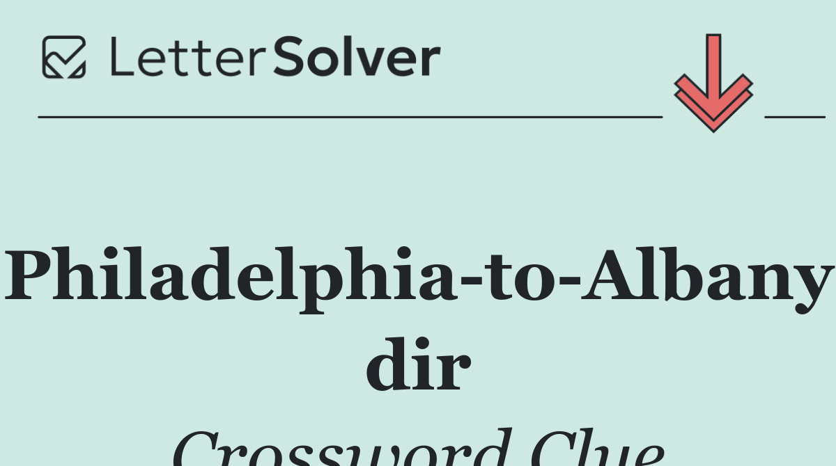 Philadelphia to Albany dir