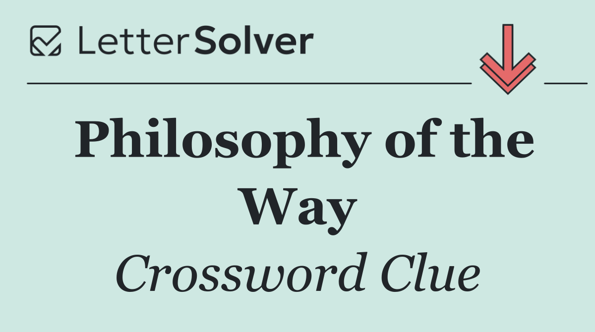 Philosophy of the Way