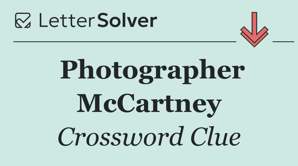 Photographer McCartney