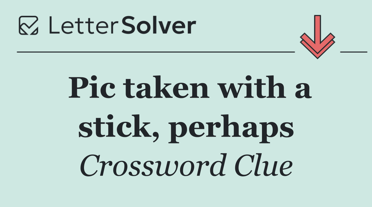 Pic taken with a stick, perhaps