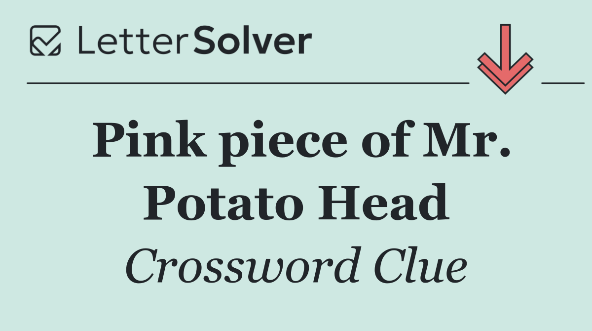 Pink piece of Mr. Potato Head