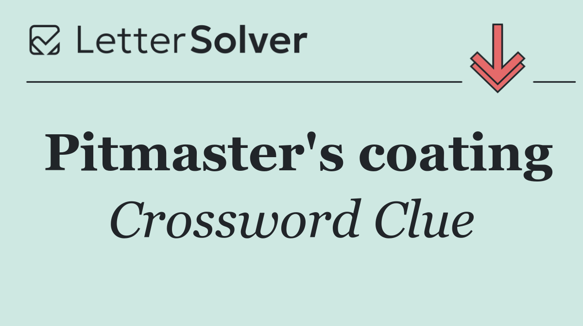 Pitmaster's coating