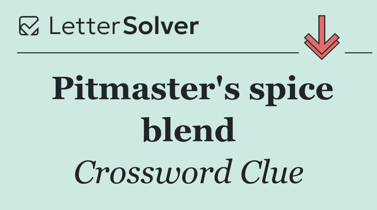 Pitmaster's spice blend