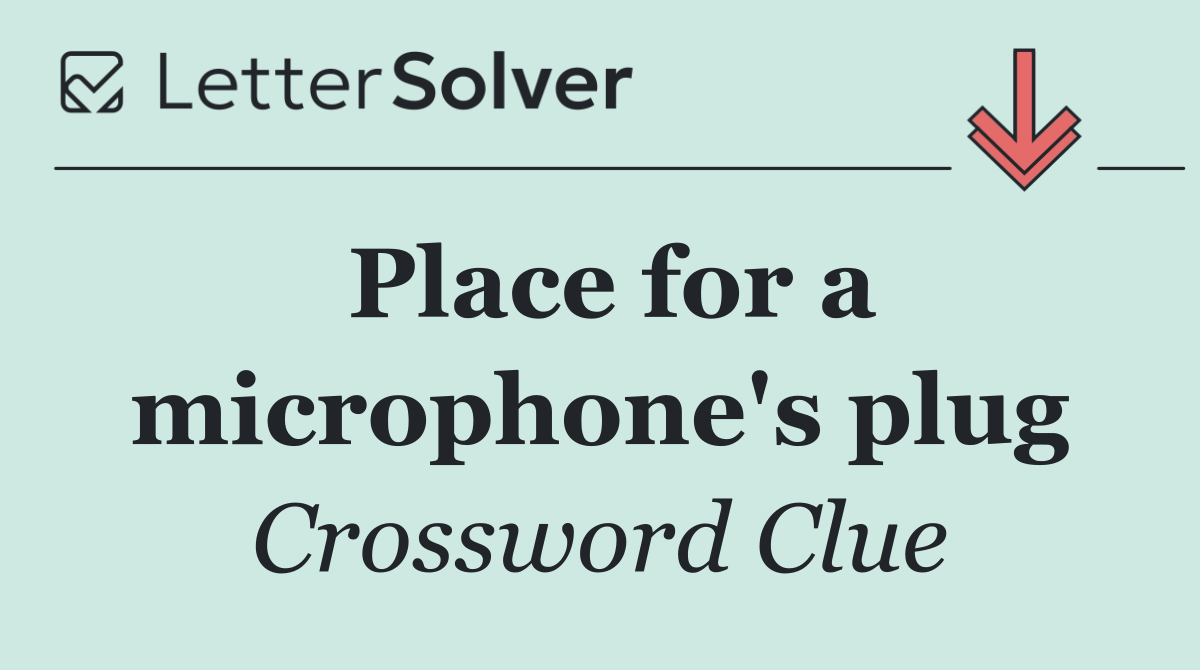 Place for a microphone's plug