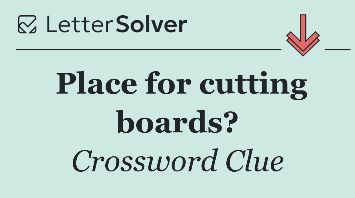 Place for cutting boards?