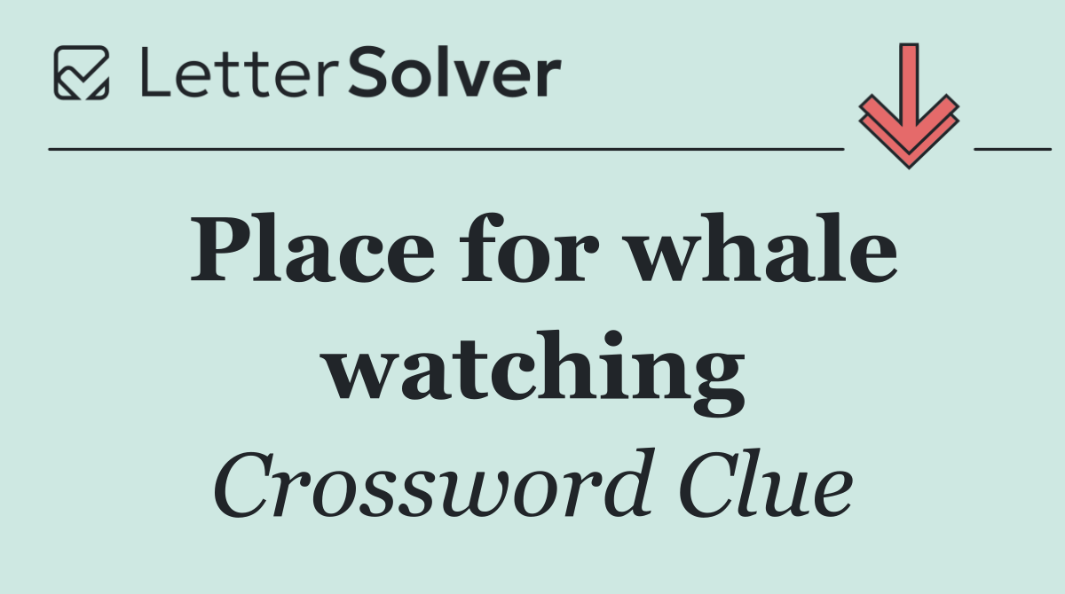 Place for whale watching