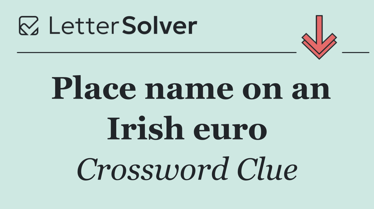 Place name on an Irish euro