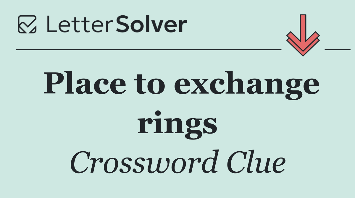 Place to exchange rings
