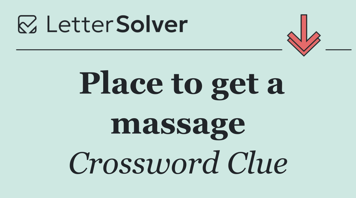 Place to get a massage