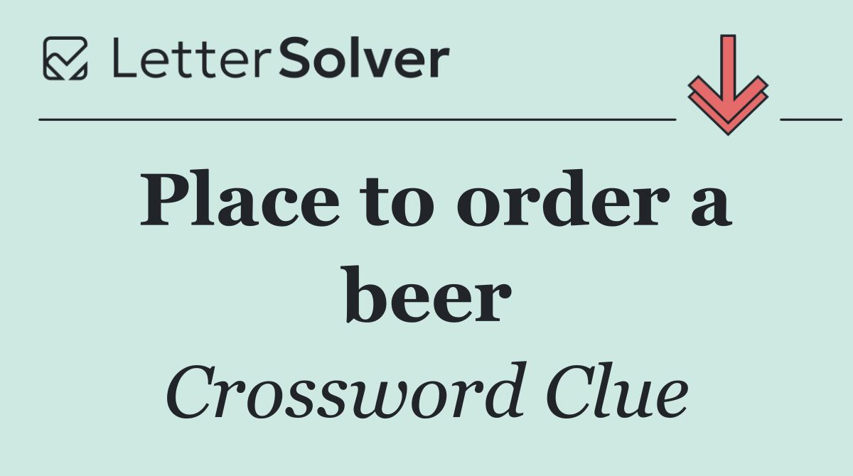 Place to order a beer