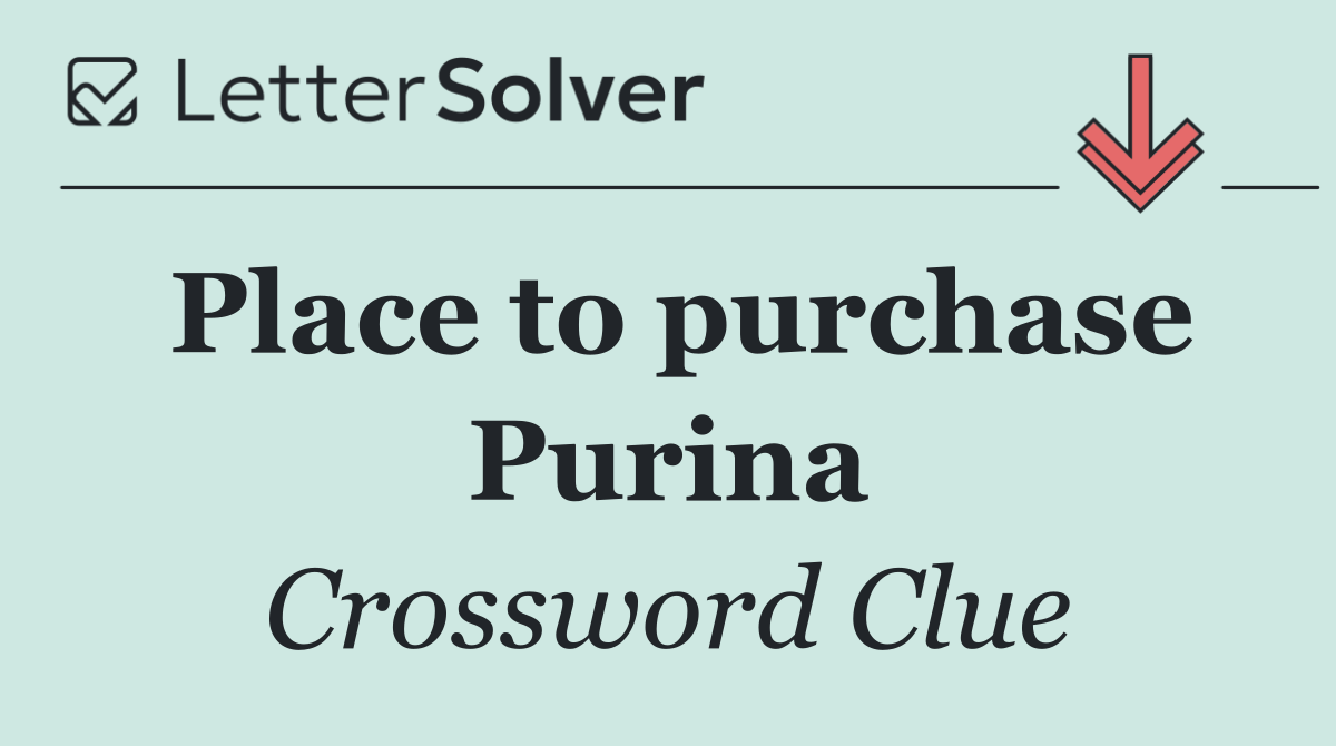 Place to purchase Purina