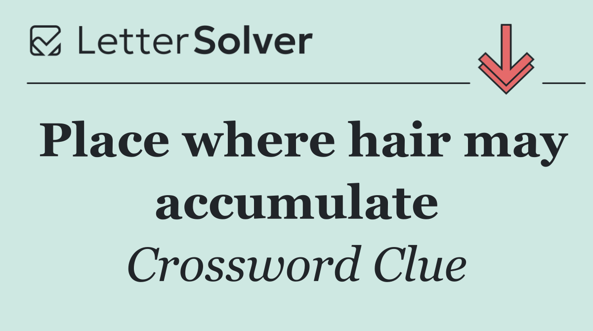 Place where hair may accumulate