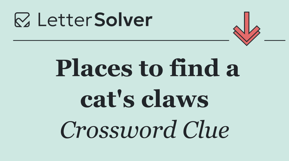 Places to find a cat's claws