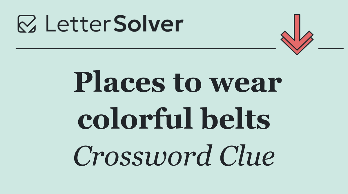 Places to wear colorful belts